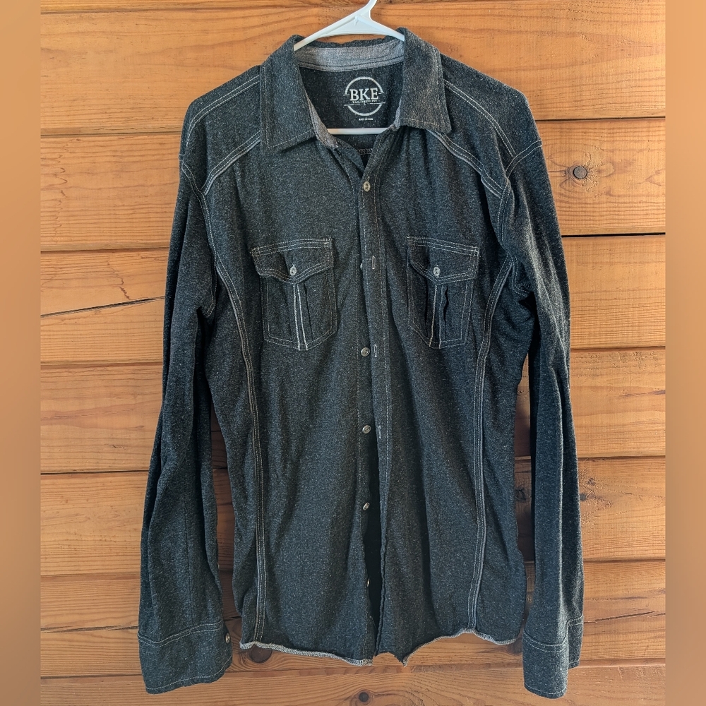 BKE Men's Charcoal Shirt